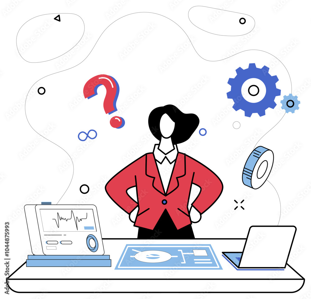 Thinking Vector Asset Thinking vector illustration. Brainstorming is laboratory where alchemy ...