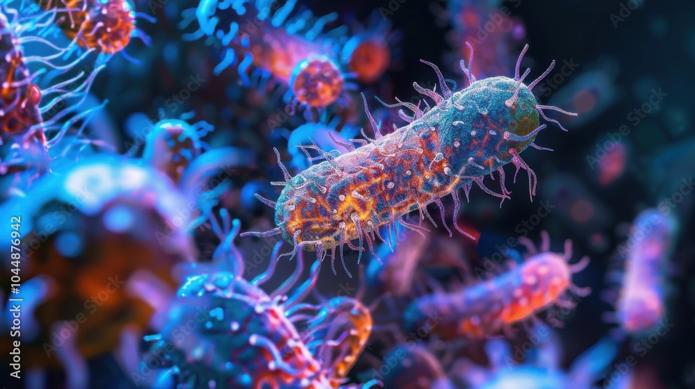 Ancient microbes under microscope reveal intricate cellular structures, showcasing their mysterious and ancient nature, ideal for scientific and educational content Ancient microbes under microscope reveal intricate cellular structures, showcasing their mysterious and ancient nature, ideal for scientific and educational content