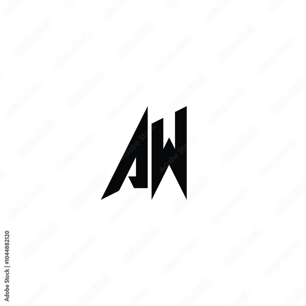 AW monogram logo design letter text name symbol monochrome logotype alphabet character simple logo AW monogram logo design letter text name symbol monochrome logotype alphabet character simple logo