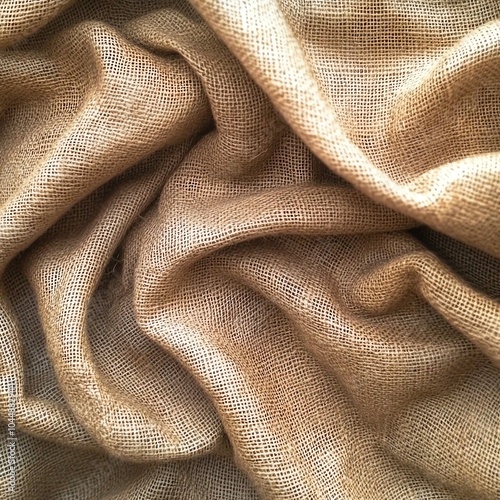 Textured brown fabric with folds, creating natural patterns.