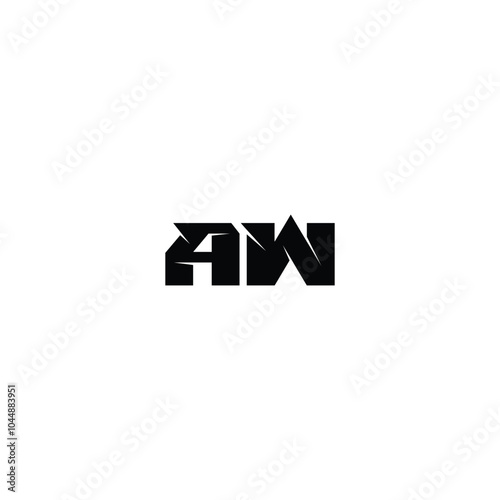 Free Download AW monogram logo design letter text name symbol monochrome logotype alphabet character simple logo - GFXLoad