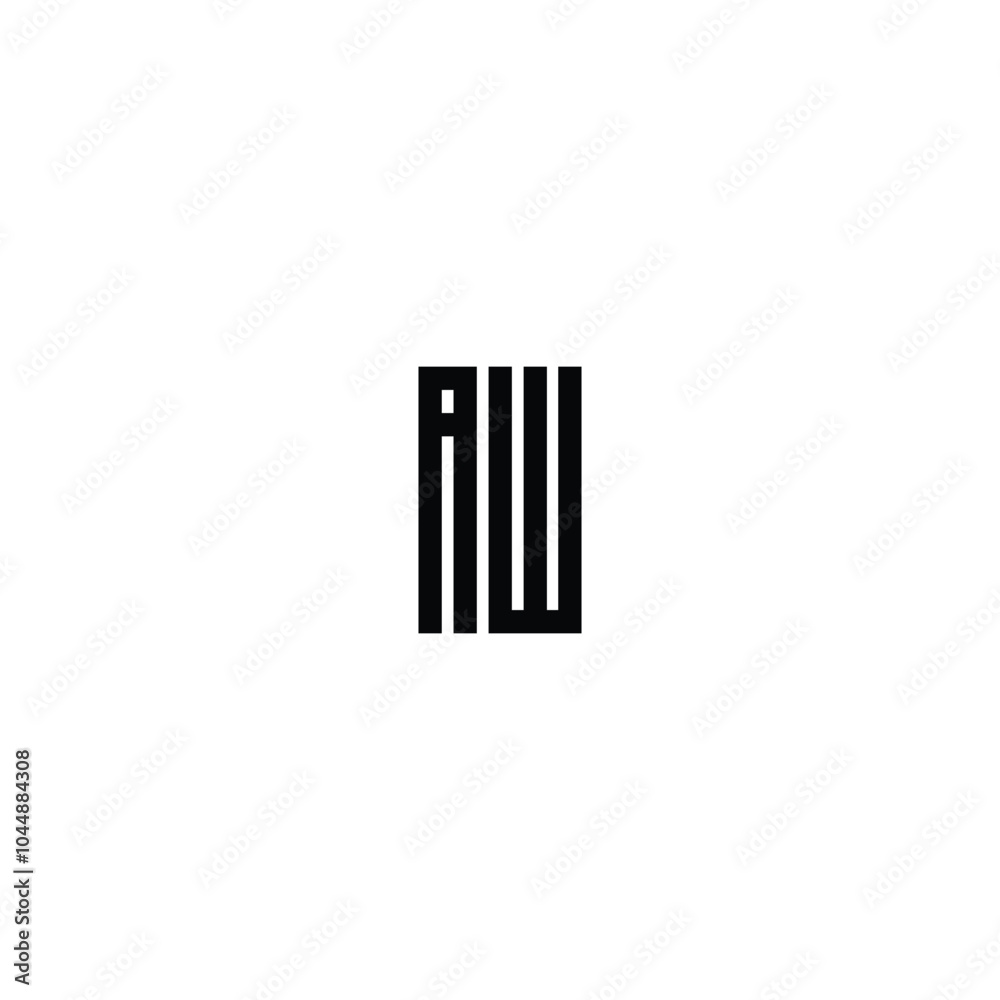 AW monogram logo design letter text name symbol monochrome logotype alphabet character simple logo AW monogram logo design letter text name symbol monochrome logotype alphabet character simple logo