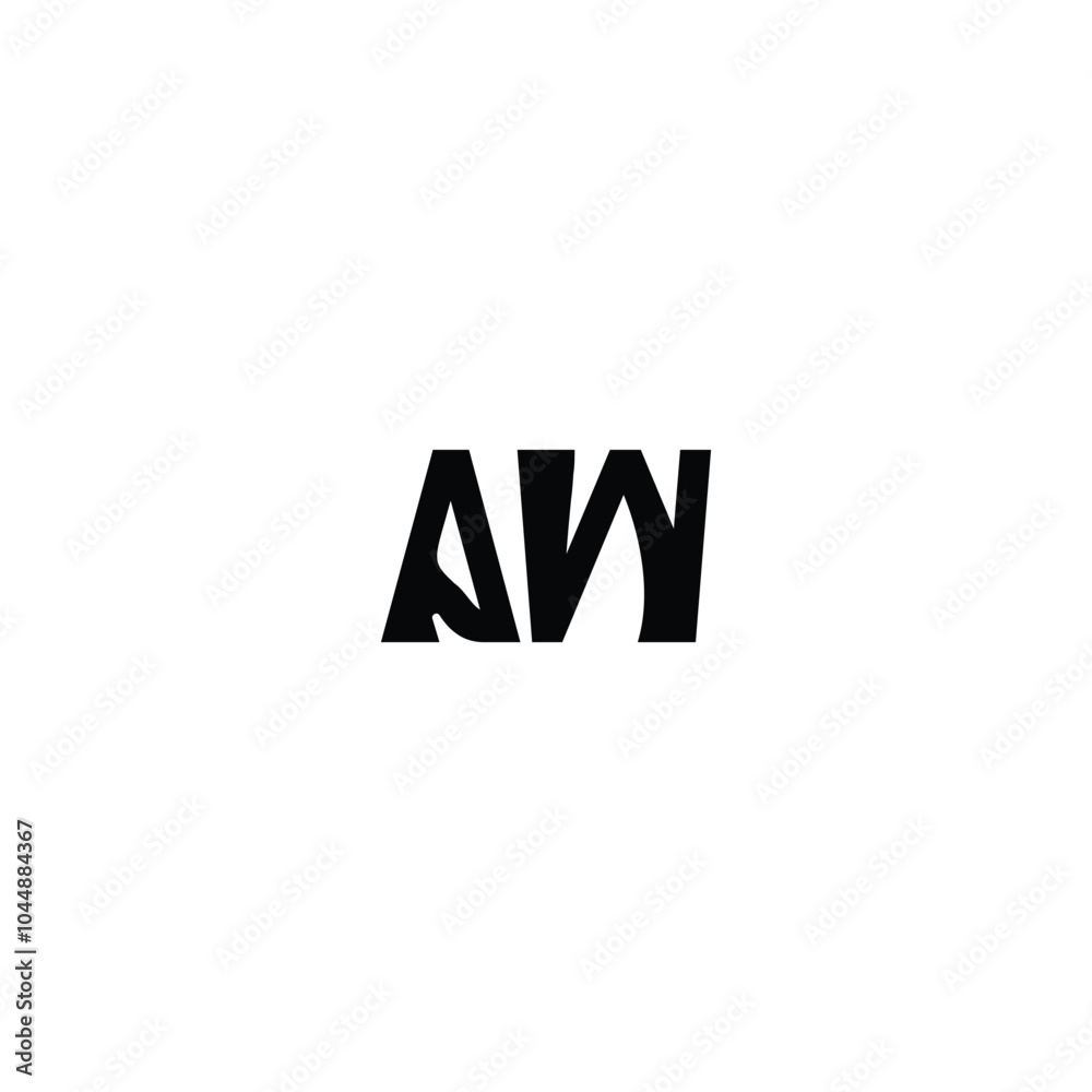 AW monogram logo design letter text name symbol monochrome logotype alphabet character simple logo AW monogram logo design letter text name symbol monochrome logotype alphabet character simple logo