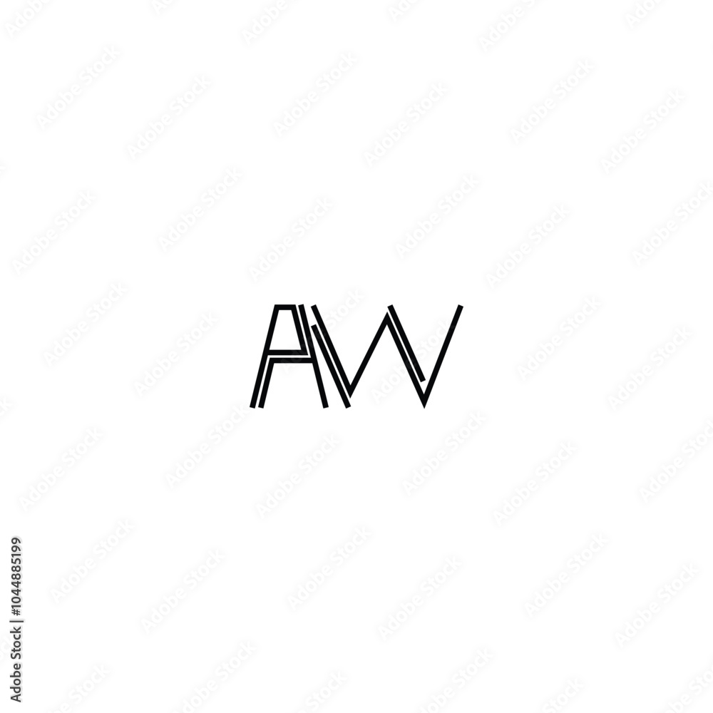 AW monogram logo design letter text name symbol monochrome logotype alphabet character simple logo AW monogram logo design letter text name symbol monochrome logotype alphabet character simple logo