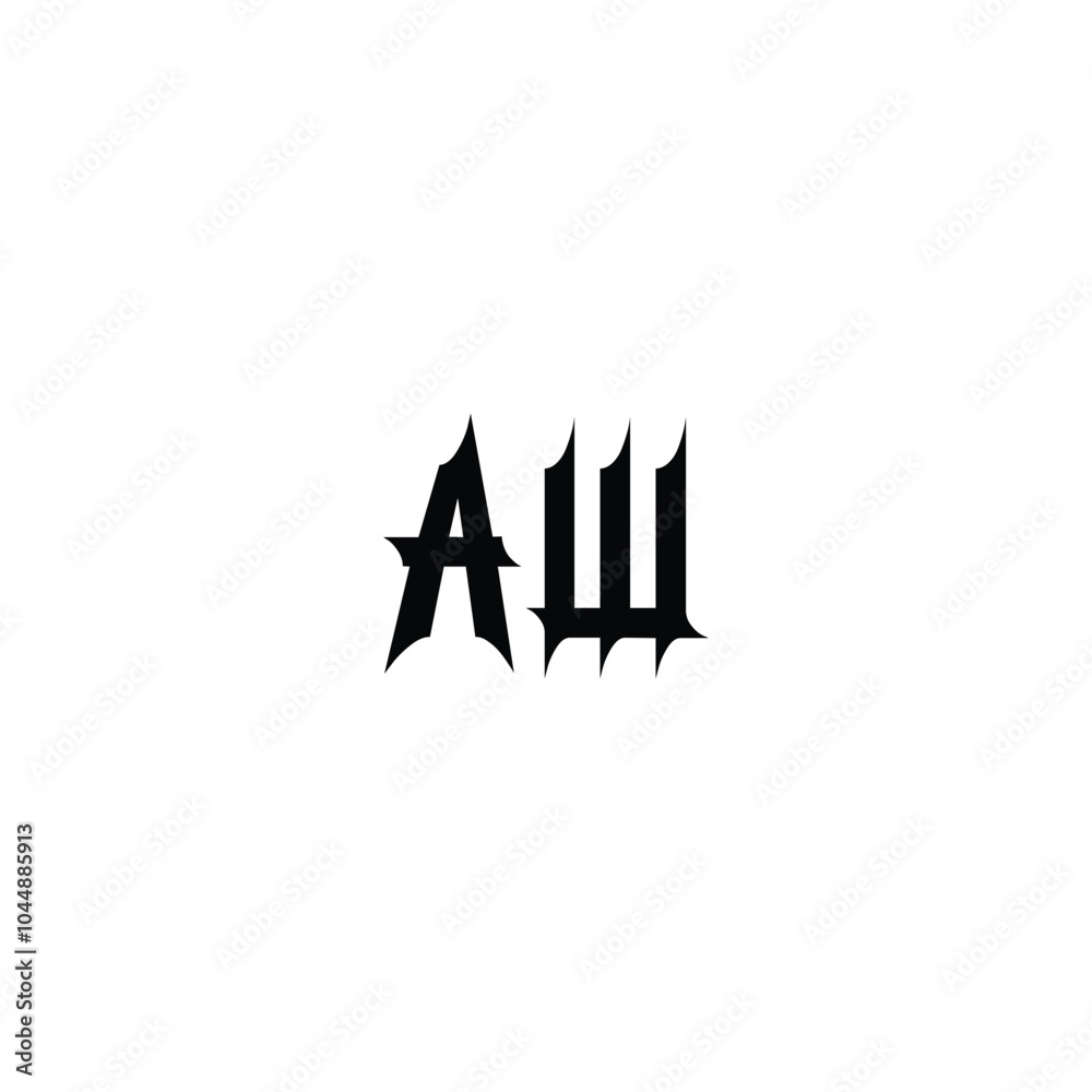 AW monogram logo design letter text name symbol monochrome logotype alphabet character simple logo AW monogram logo design letter text name symbol monochrome logotype alphabet character simple logo