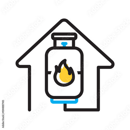 Vector multicolor icon for Gas