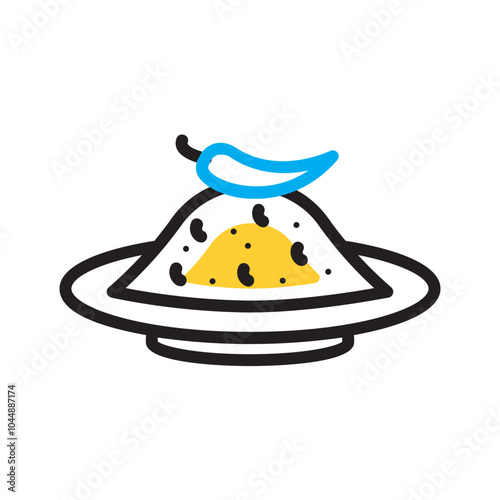 Vector multicolor icon for Food