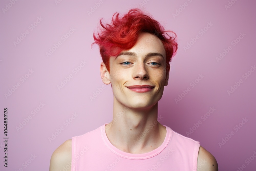 Transgender adult individuality hairstyle. Transgender adult individuality hairstyle.