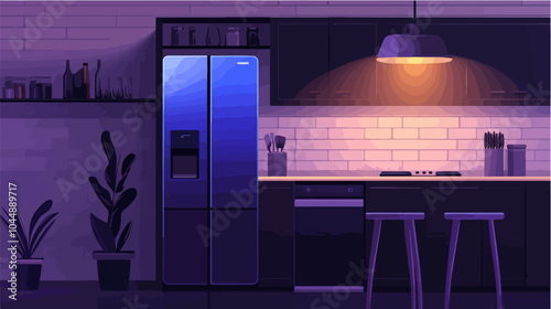 Illustration of a modern kitchen interior.