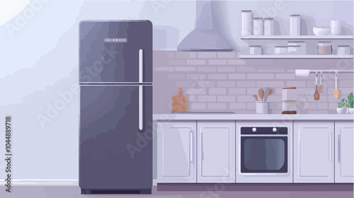 Illustration of a modern kitchen interior.