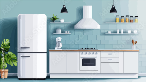 Illustration of a modern kitchen interior.