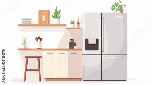 Illustration of a modern kitchen interior.