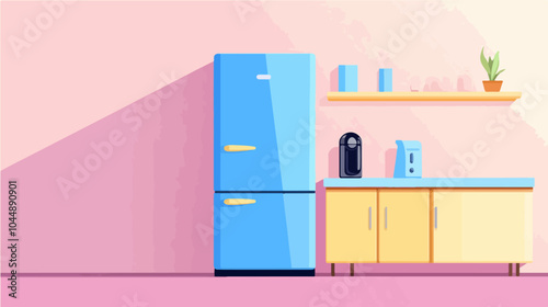 Illustration of a modern kitchen interior.