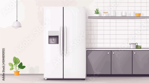 Illustration of a modern kitchen interior.