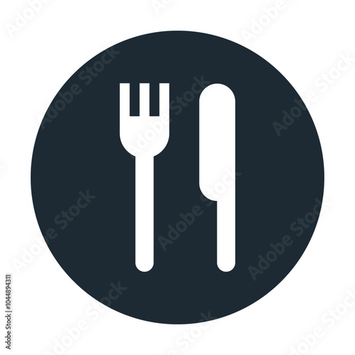 event icon food catering in circle gray color vector graphics