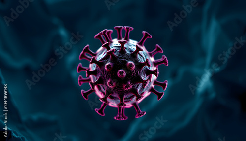 Microscopic view of the ebola virus illustration isolated with white highlights, png photo