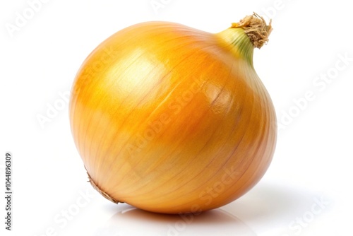 Wallpaper Mural Single yellow onion bulb isolated on white background close-up Torontodigital.ca