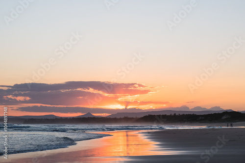 sunset over the sea