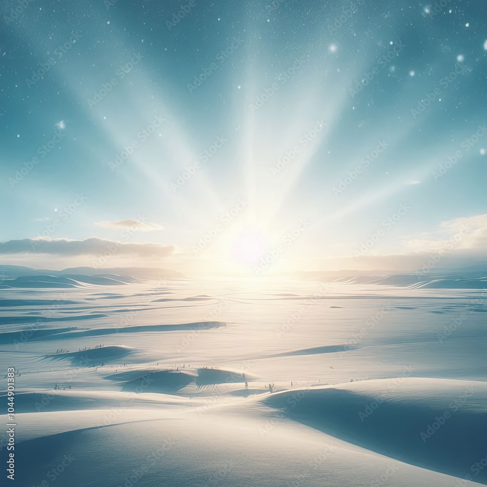 Snowy landscape on a sunny winter day Snowy landscape on a sunny winter day