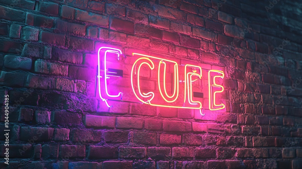 Quiz neon sign illuminating brick wall, game show text glowing brightly, competition themed trivia contest advertisement, light up display for night Quiz neon sign illuminating brick wall, game show text glowing brightly, competition themed trivia contest advertisement, light up display for night