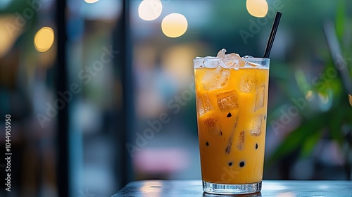 Thai iced tea photo