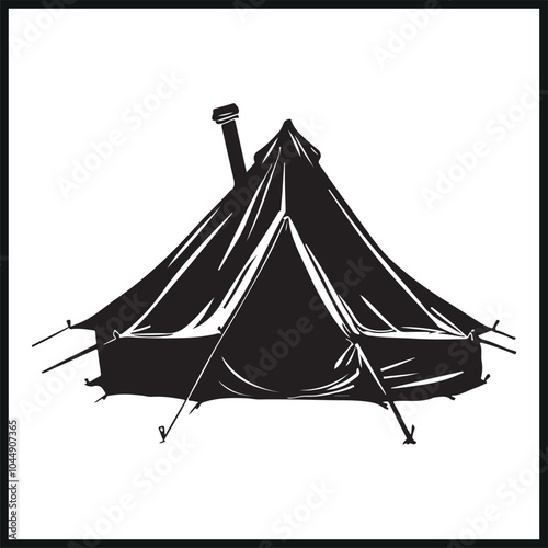 Camping Travel Tent Silhouette