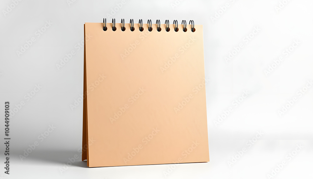Blank realistic spiral bound notepad mockup with Kraft Paper cover on light grey background. High resolution. - Immagine isolated with white highlights, png Blank realistic spiral bound notepad mockup with Kraft Paper cover on light grey background. High resolution. - Immagine isolated with white highlights, png