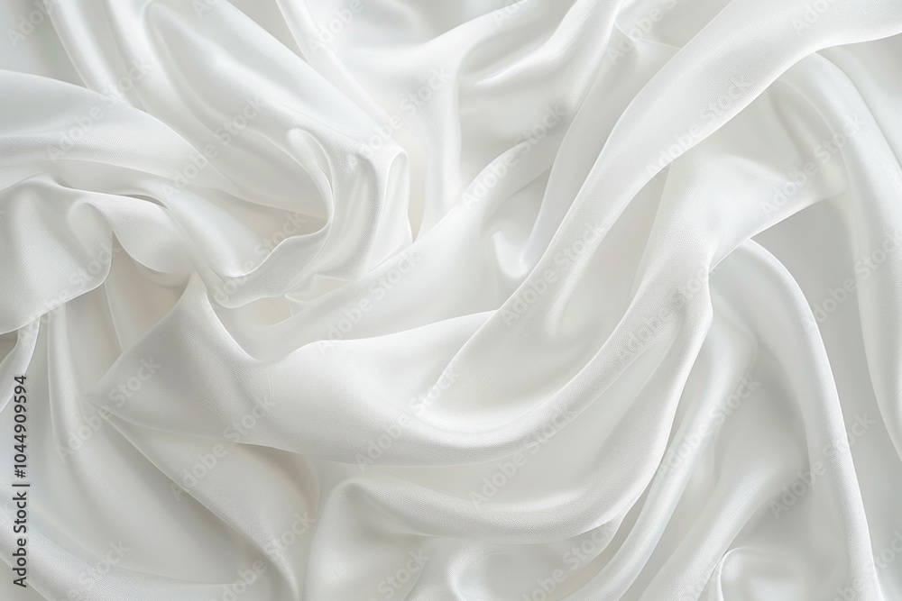 Close-up view of white fabric texture Close-up view of white fabric texture