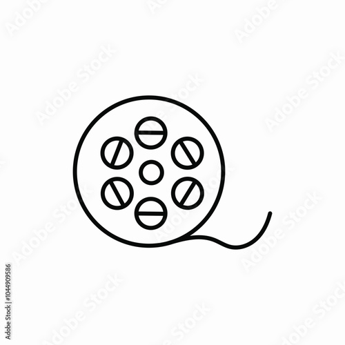 film tape icon sign vector