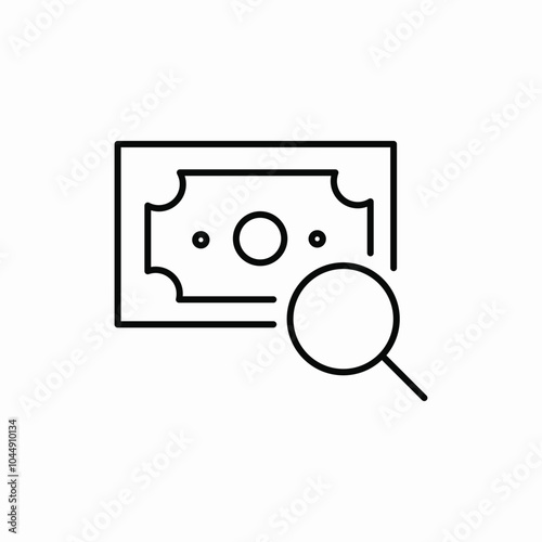 money search icon sign vector