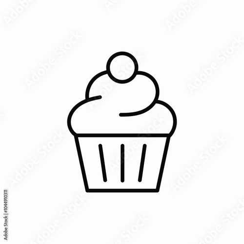 muffin cupcake icon sign vector