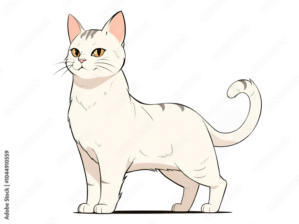 Fototapeta premium cartoon style, full body of Suphalak (Animal), isolated on a white background