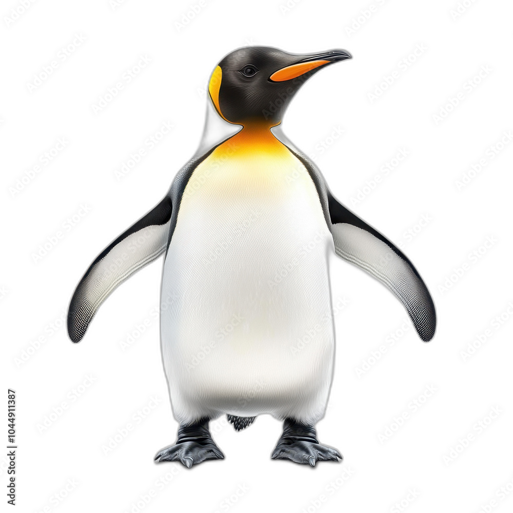 Fototapeta premium Emperor penguin isolated transparent background wildlife bird animal antarctic nature