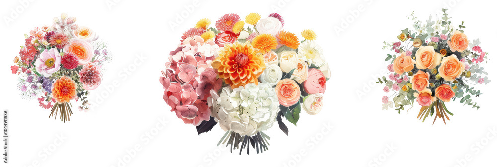 Fototapeta premium Vibrant Autumnal Bouquet Bursting with Warmth and Beauty.