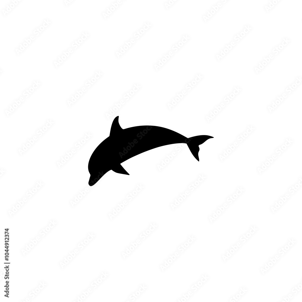 Fototapeta premium Dolphin symbol icon isolated on transparent background