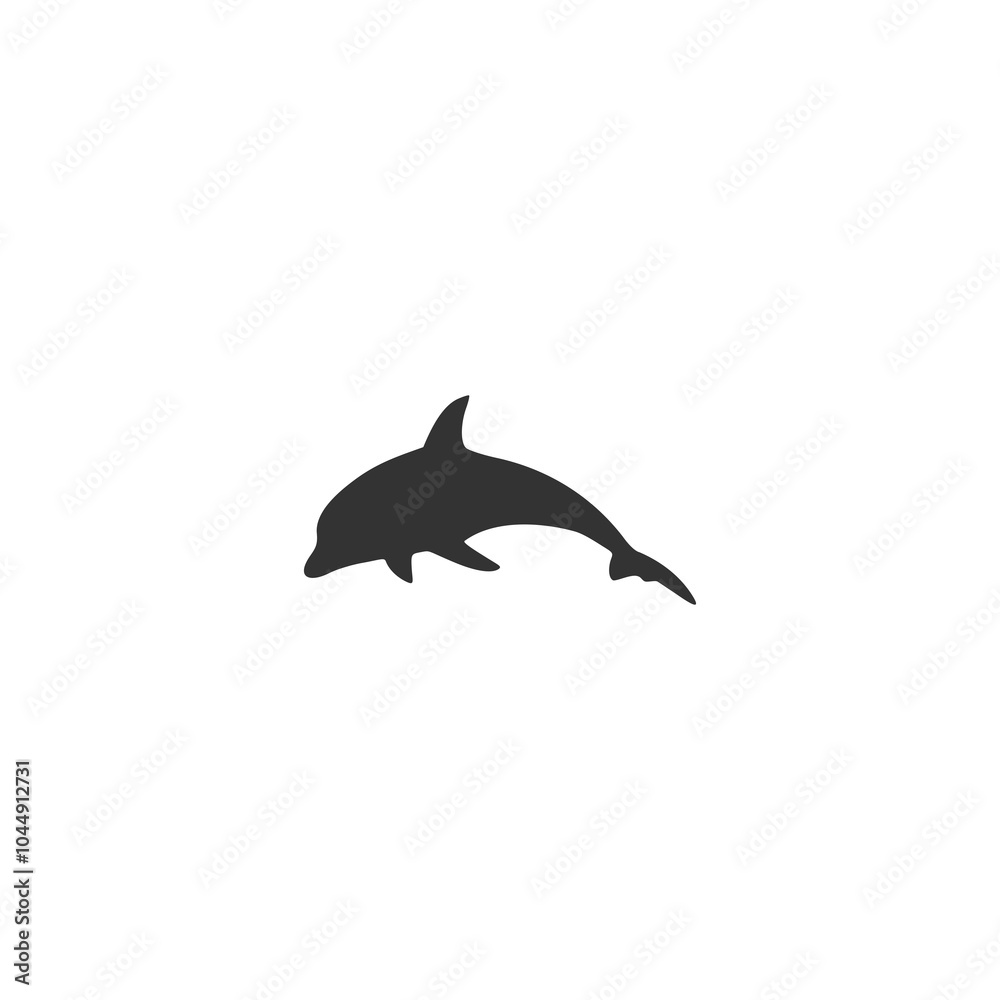 Obraz premium Dolphin symbol icon isolated on transparent background