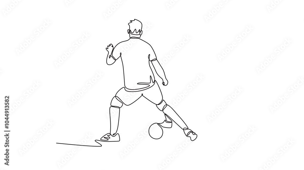 Futsal sports. Sports concept. Single line draw design. Full length animation illustration. High quality 4k footage. Futsal sports. Sports concept. Single line draw design. Full length animation illustration. High quality 4k footage.