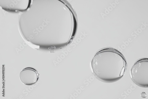Serene drops of water on clear surface