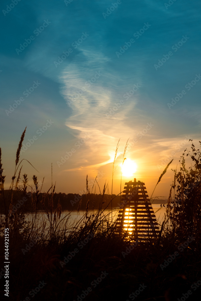 alignment of the navigation sign. High quality photo