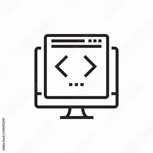 computer programming icon sign vector