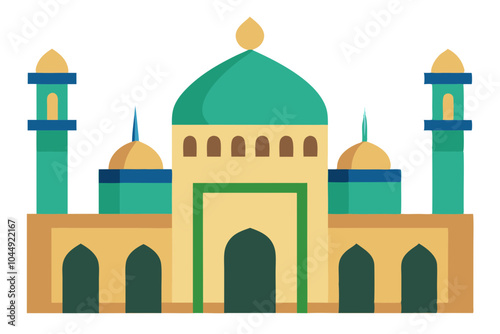 Mosque | isolated vector silhouette illustration on white background