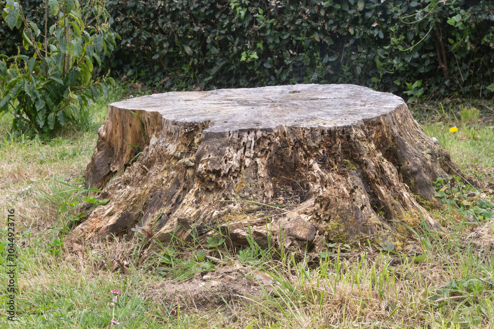 Stump in a forest