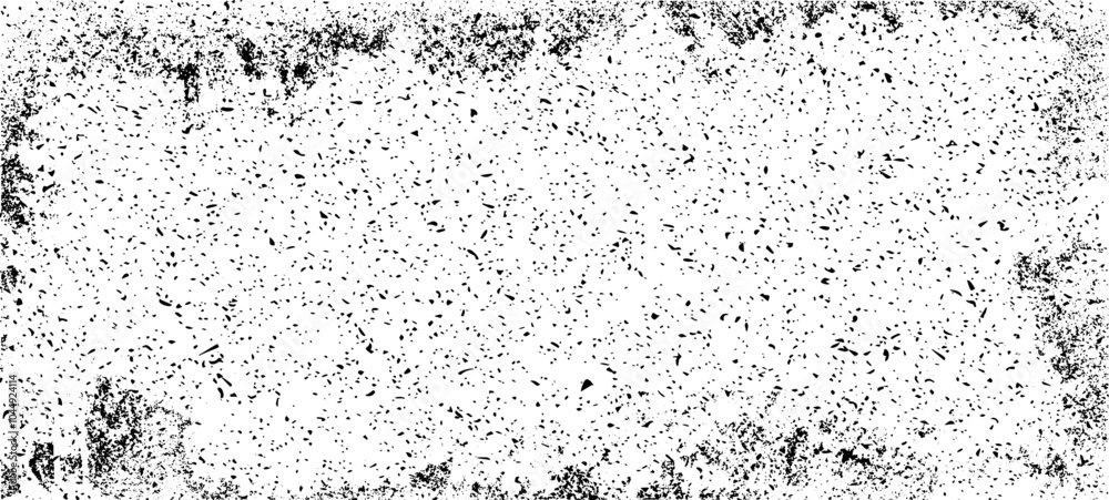 Fototapeta premium Texture of damaged concrete wall. Dust overlay distress grain. Monochrome distressed overlay background.