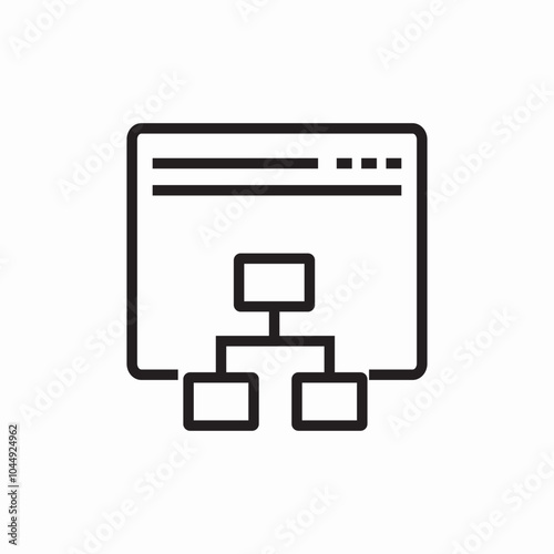 webpage structure icon sign vector