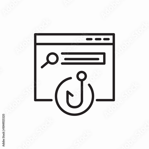 website fishing fraud icon sign vector