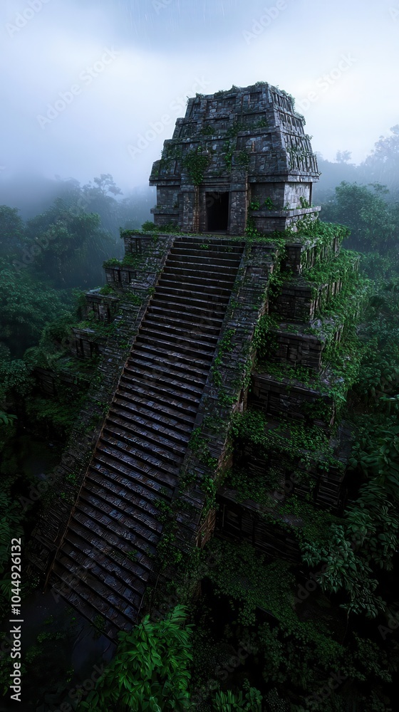 Ancient temple surrounded by lush greenery Ancient temple surrounded by lush greenery