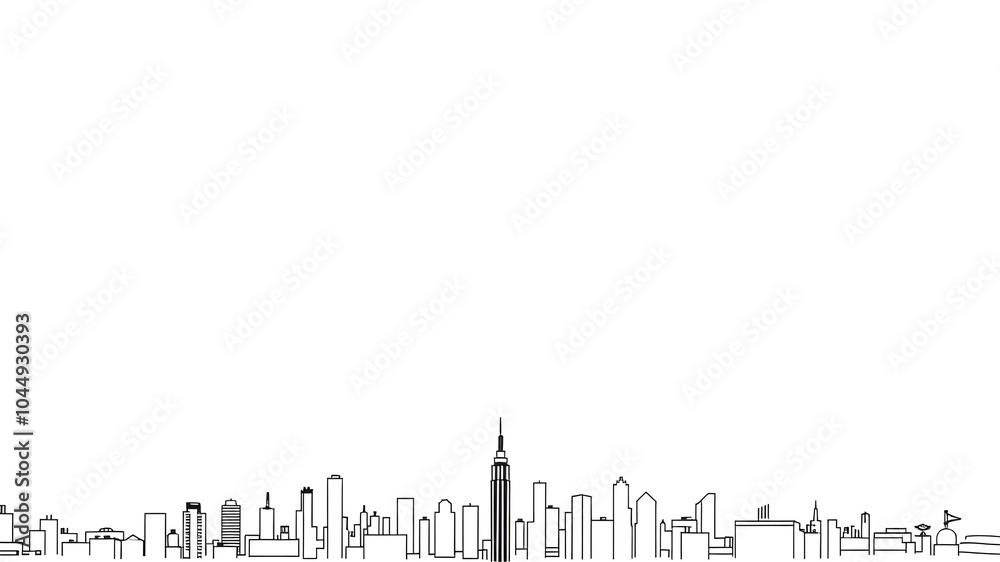 Obraz premium Minimalist City Skyline