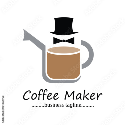 Hot Coffee Maker Chef Shop Keeper Logo