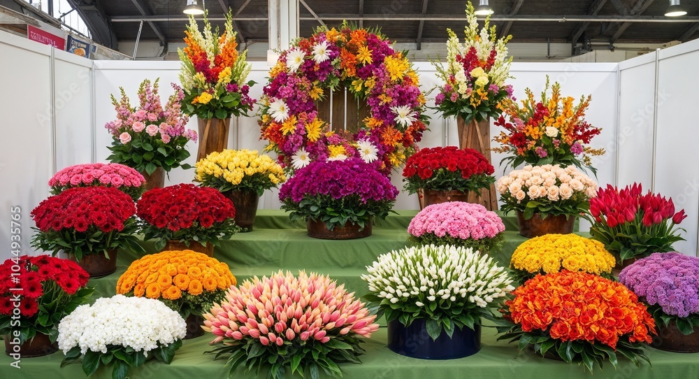 Seasonal flower display at a local festival background lively exhibition featuring colorful arrangements celebrating the beauty of flowers in bloom Seasonal flower display at a local festival background lively exhibition featuring colorful arrangements celebrating the beauty of flowers in bloom