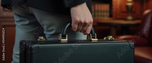 Lawyer carrying a briefcase